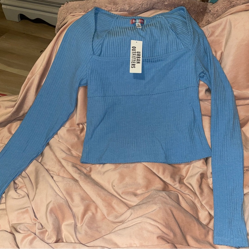 Urban Outfitters Blue Ribbed Women's Top